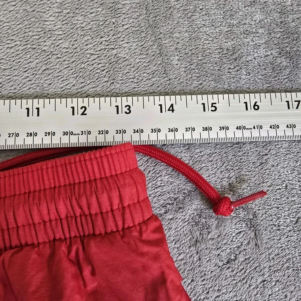 Adidas Pants Mens Small Red Track Pants Windbreaker Side Zipper Activewear Sport